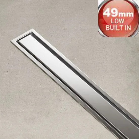 Κανάλι Ντουζiέρας Σιφών Tema 93738-1 80cm Ανοξείδωτο Χρωμέ με Μόνωση